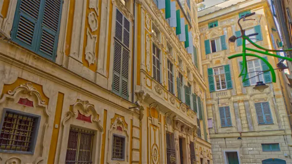 Dettaglio della facciata di un Palazzo dei Rolli