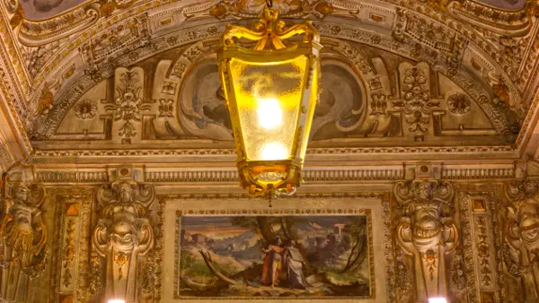 Particolare delle decorazioni interne di un Palazzo dei Rolli