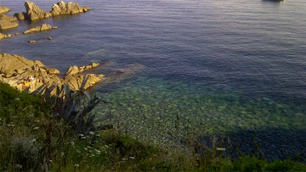 Spiaggia di Vallegrande dall'alto